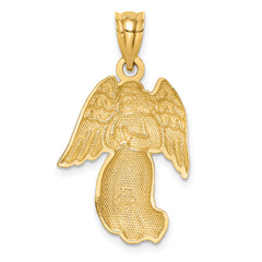 14k Polished Angel Charm