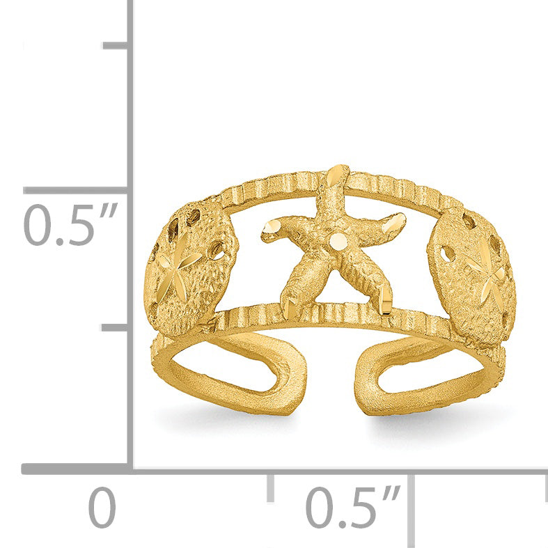 14k Starfish Toe Ring