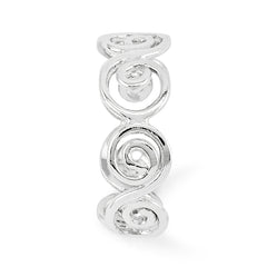 14k White Gold Swirl Toe Ring