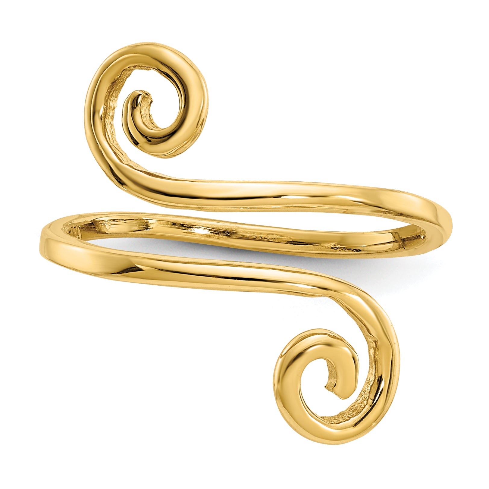 14k Swirl Toe Ring