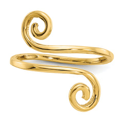 14k Swirl Toe Ring