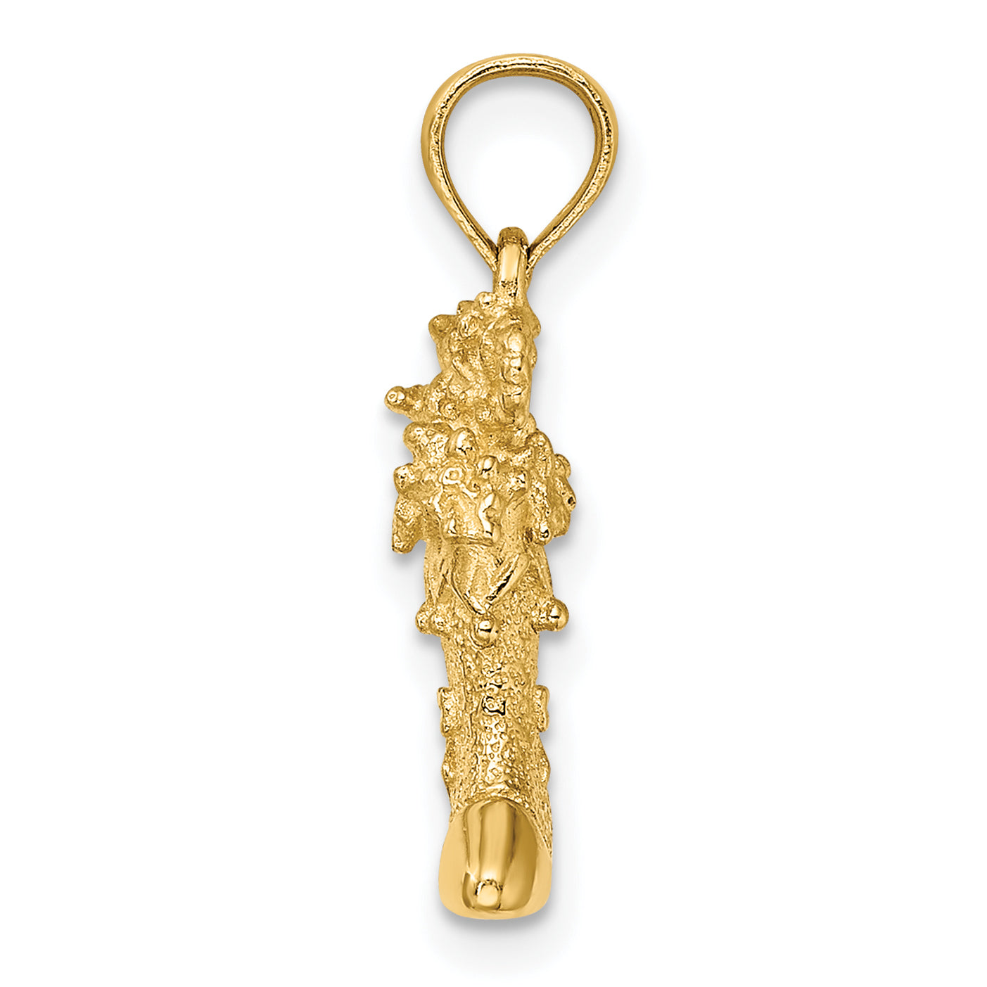 14k Solid Polished 3D Christmas Stocking Charm