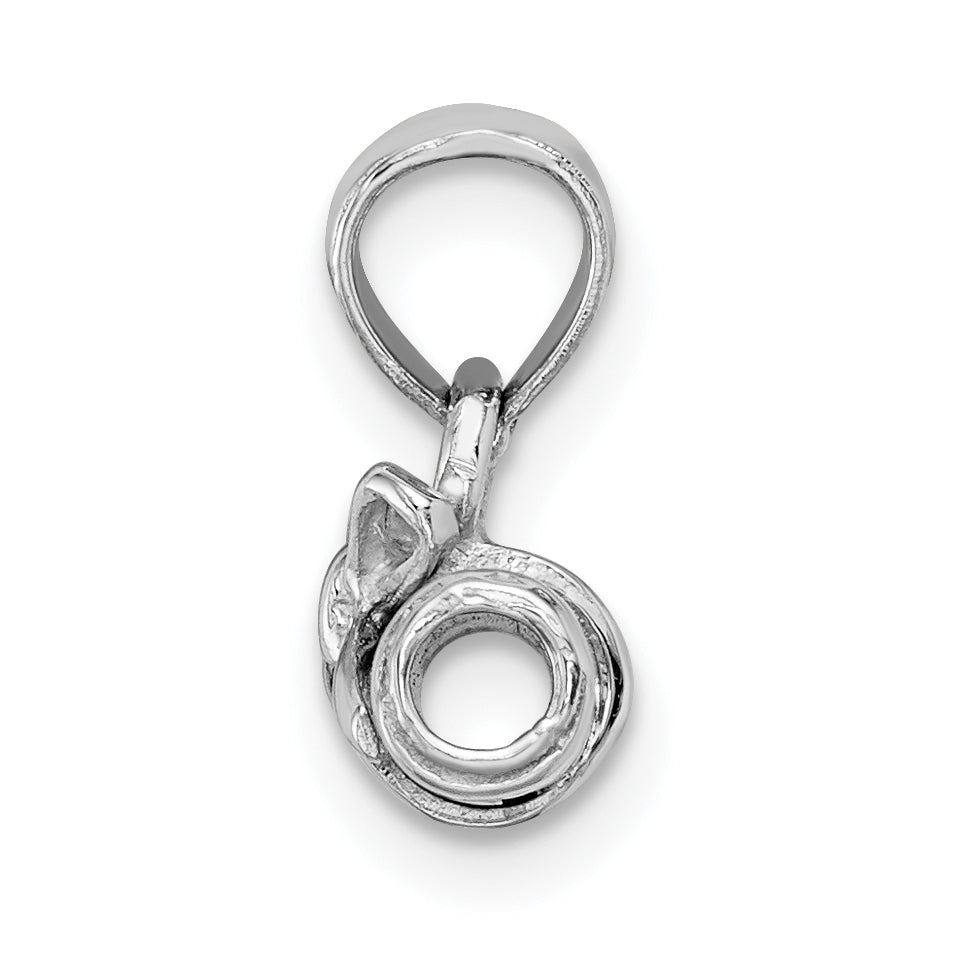 14K White Gold 3-D DIPLOMA  Rolled Up Charm