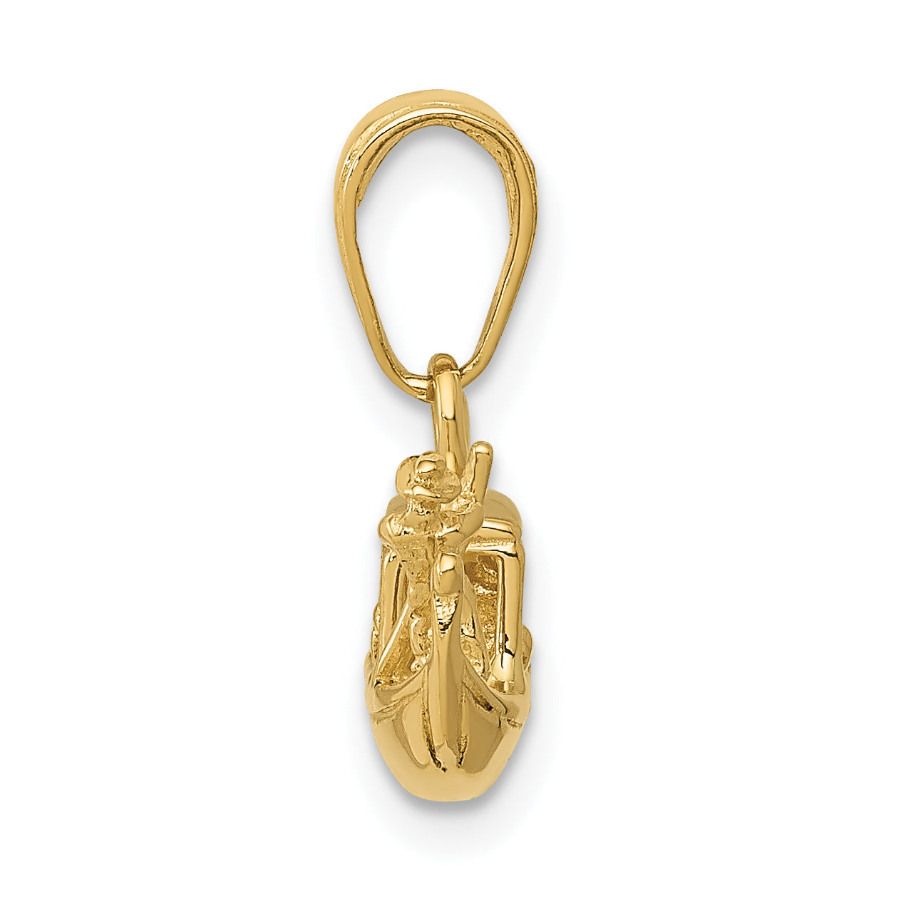 14K Gold Polished 3D Gondola Pendant with Solid Craftsmanship