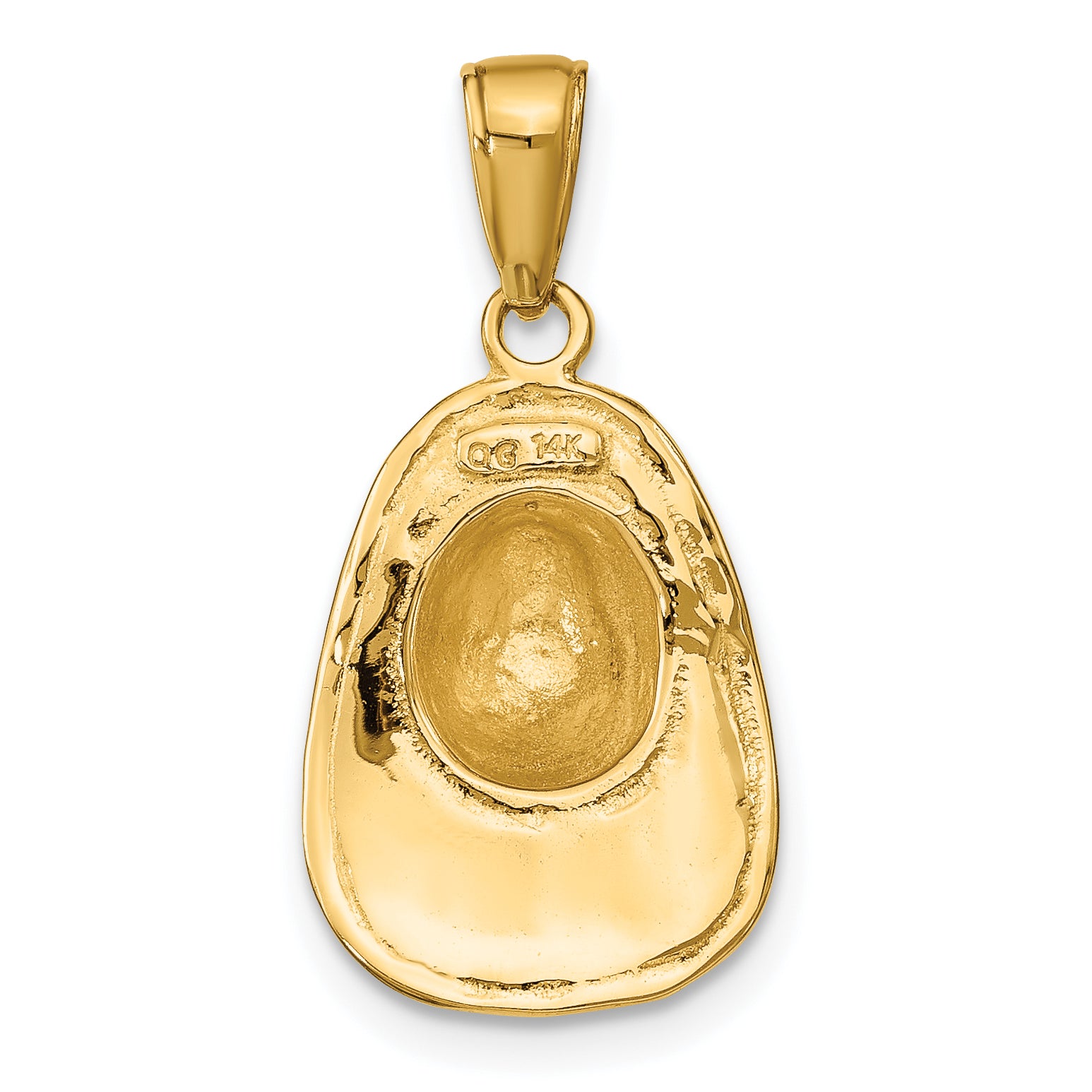 14K Gold 3D Firefighter Hat Pendant for Men Polished Finish