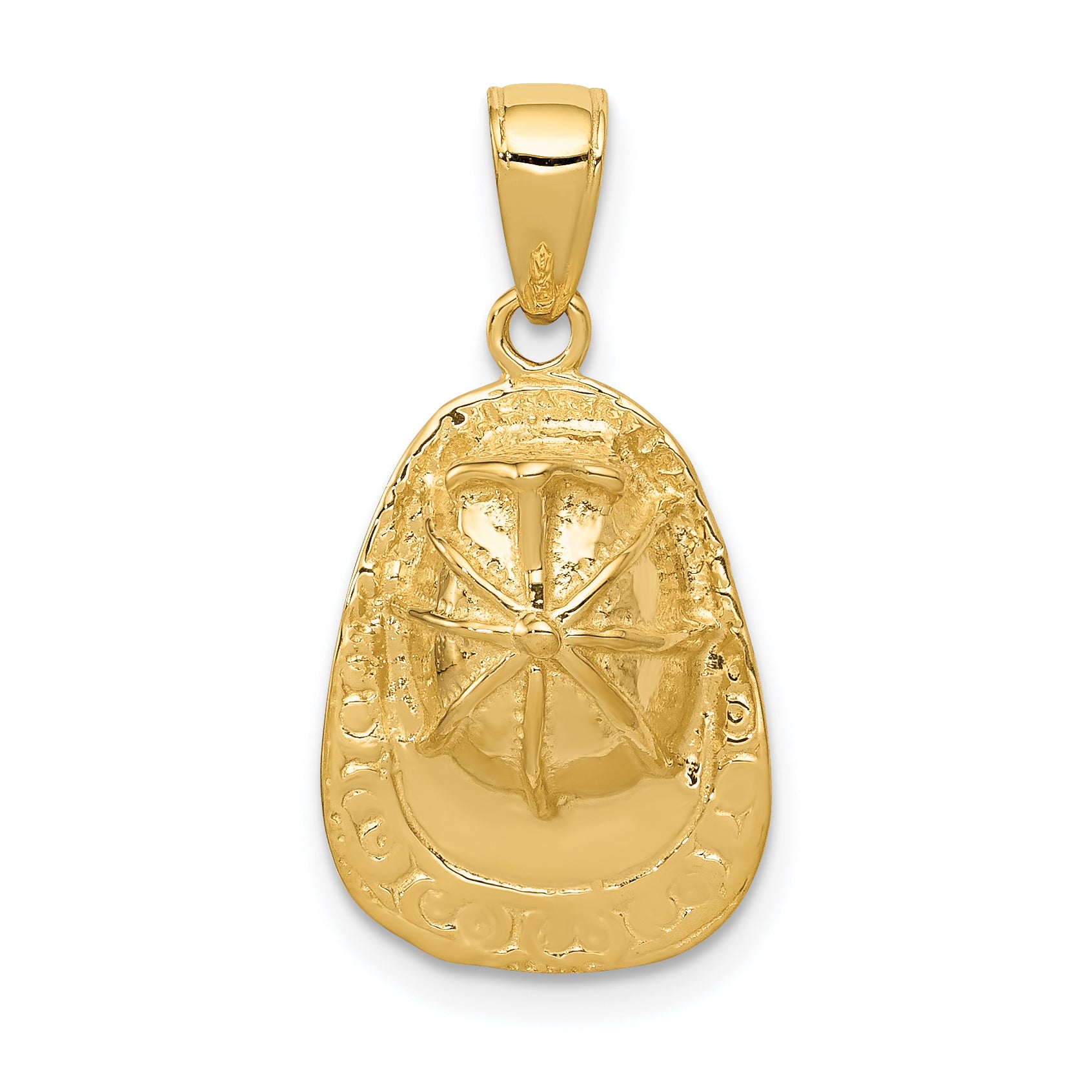 14k 3-D Firefighter Hat Pendant