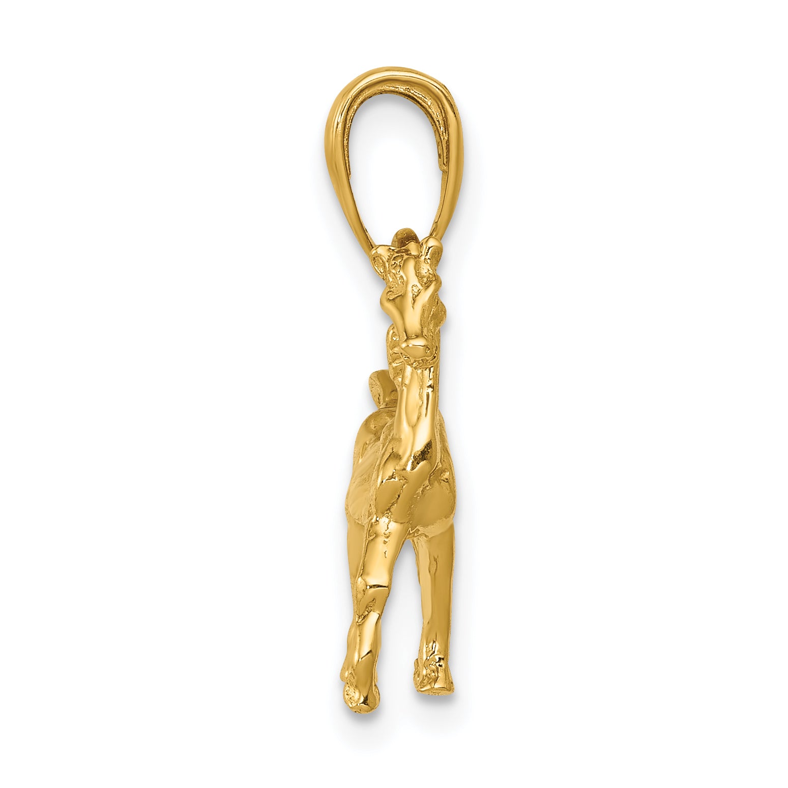 14K Gold Polished 3D Horse Pendant for Men by Sophia Jewelers