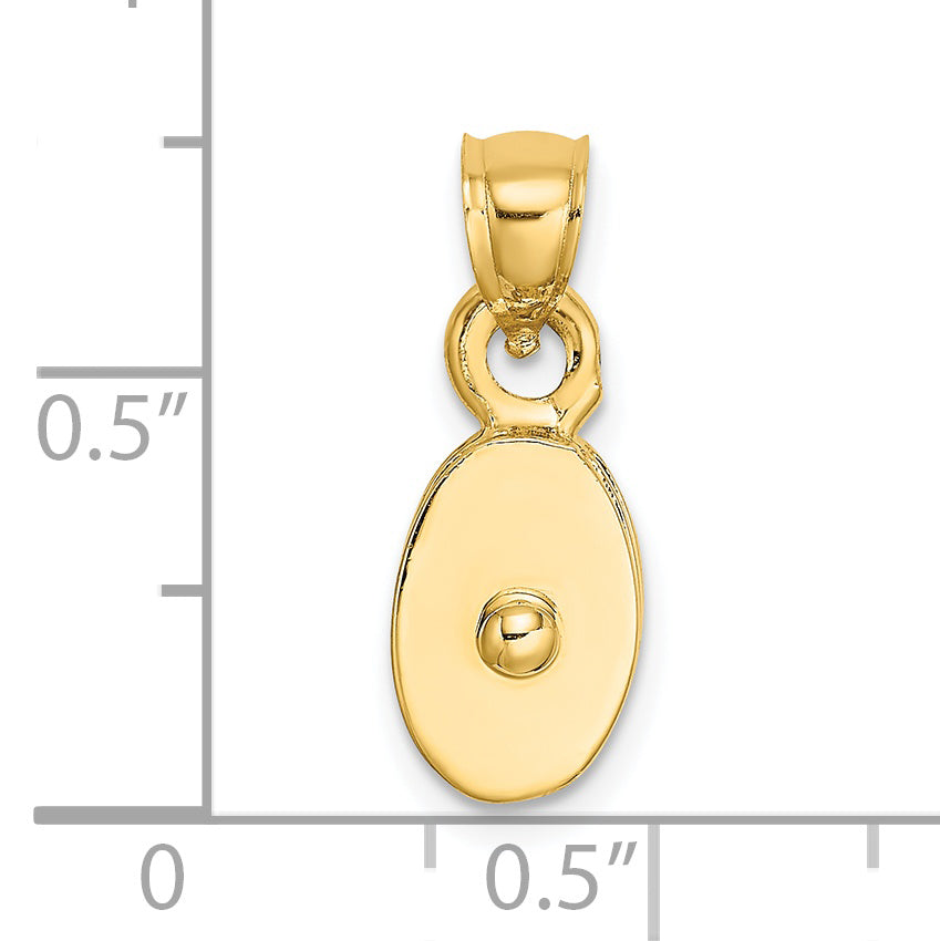 14K Polished 3-D Moveable Pulley Charm