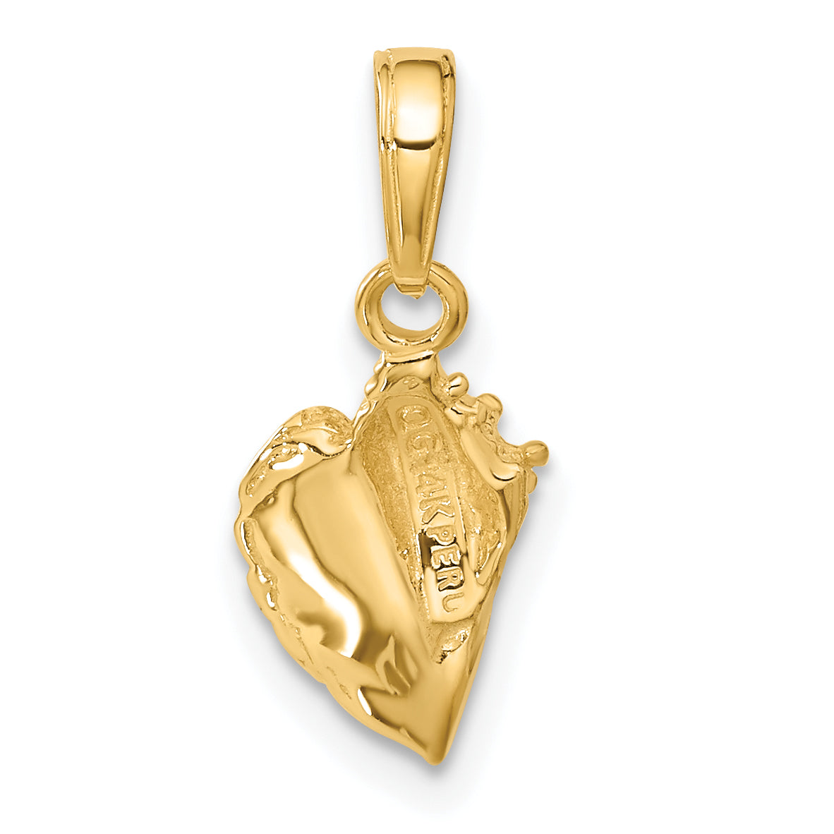 14k Conch Shell Pendant