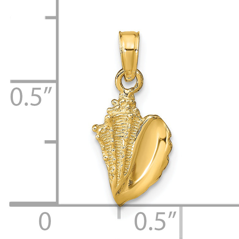 14k Conch Shell Pendant