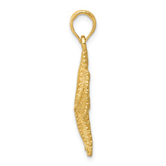 14k Polished Open-Backed Starfish Pendant