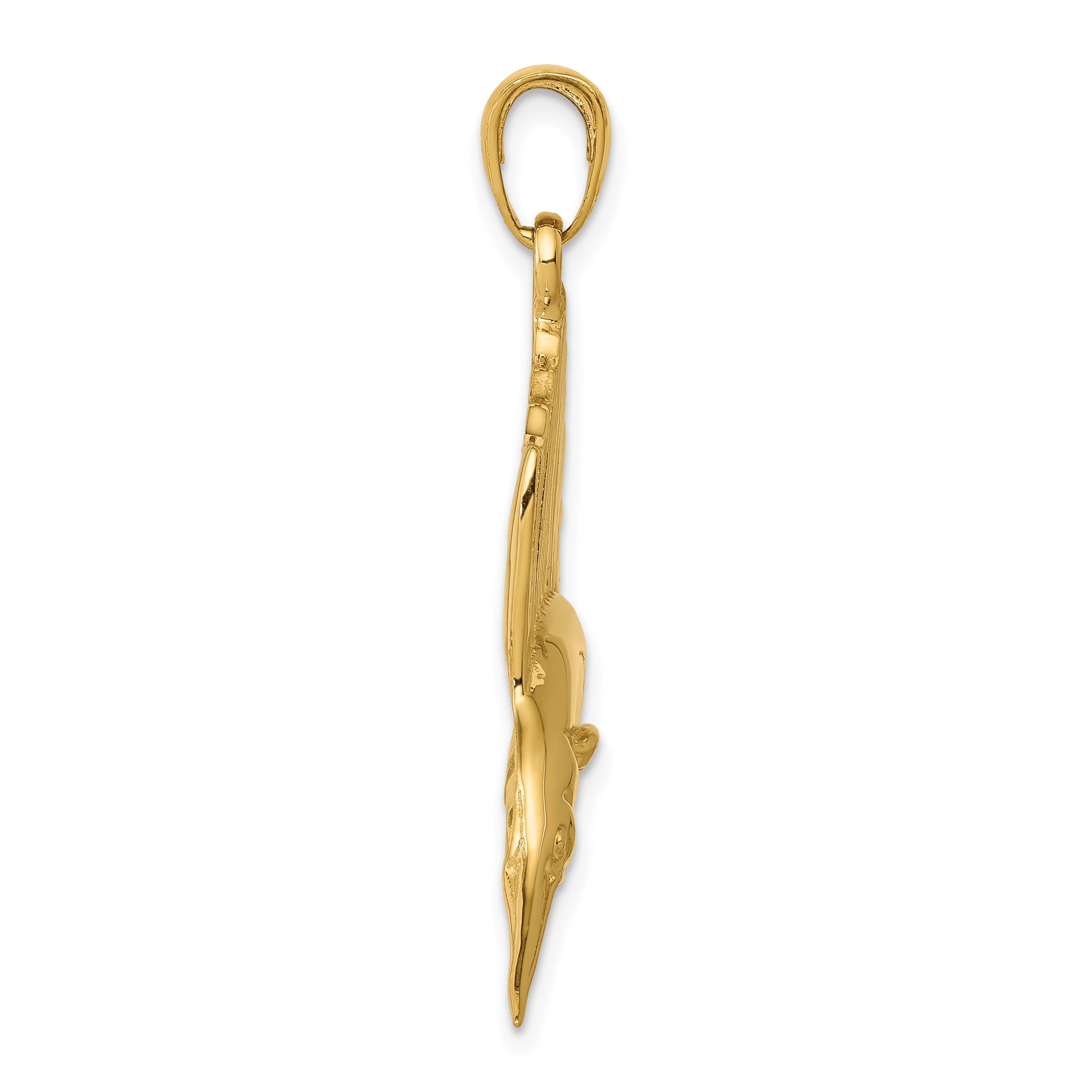 14k Polished Sailfish Pendant