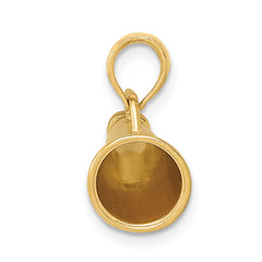 14K Gold Polished 3D Megaphone Pendant  Small, Solid Cast