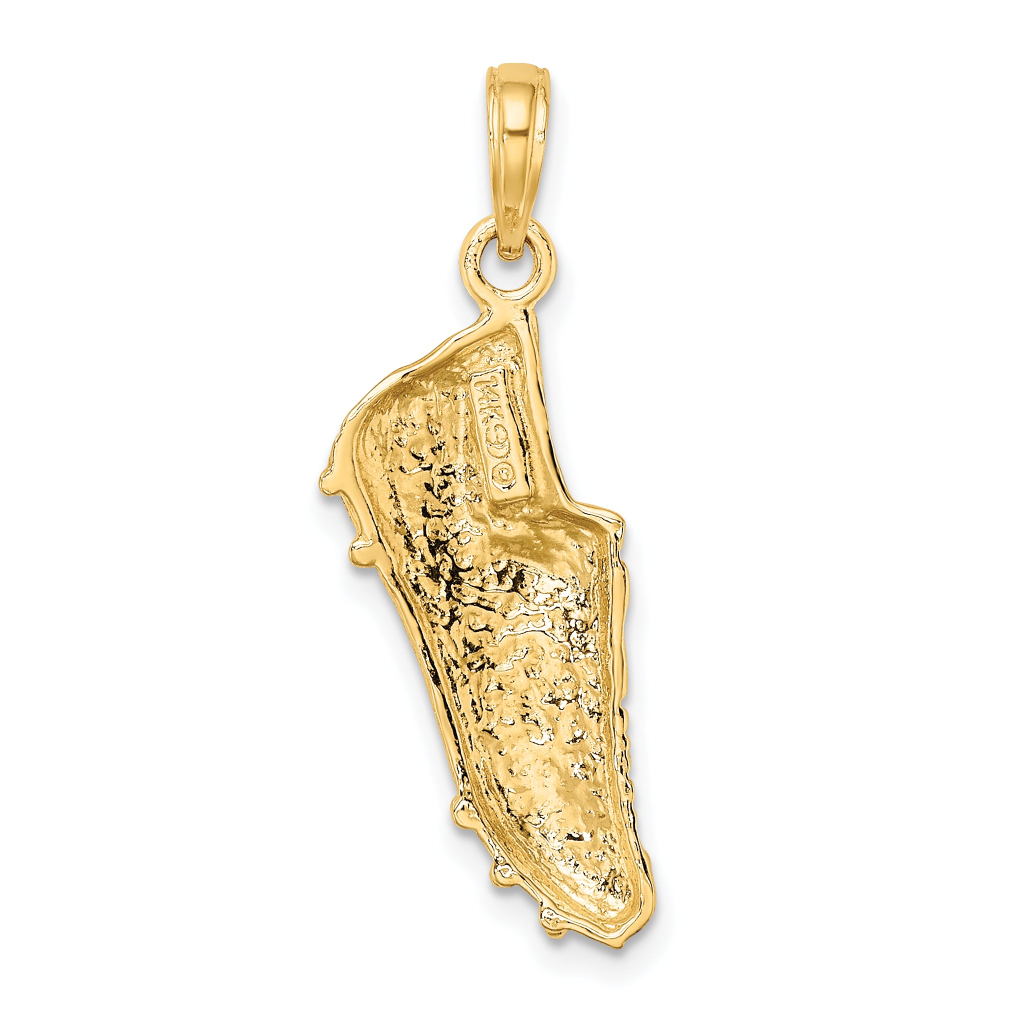 14k Polished Open-Backed Soccer Cleat Shoe Charm