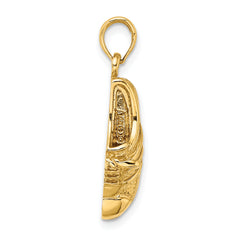 14k Polished Track Shoe Charm