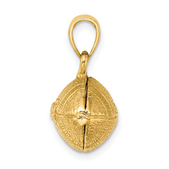 14K Polished 3-D Football Charm