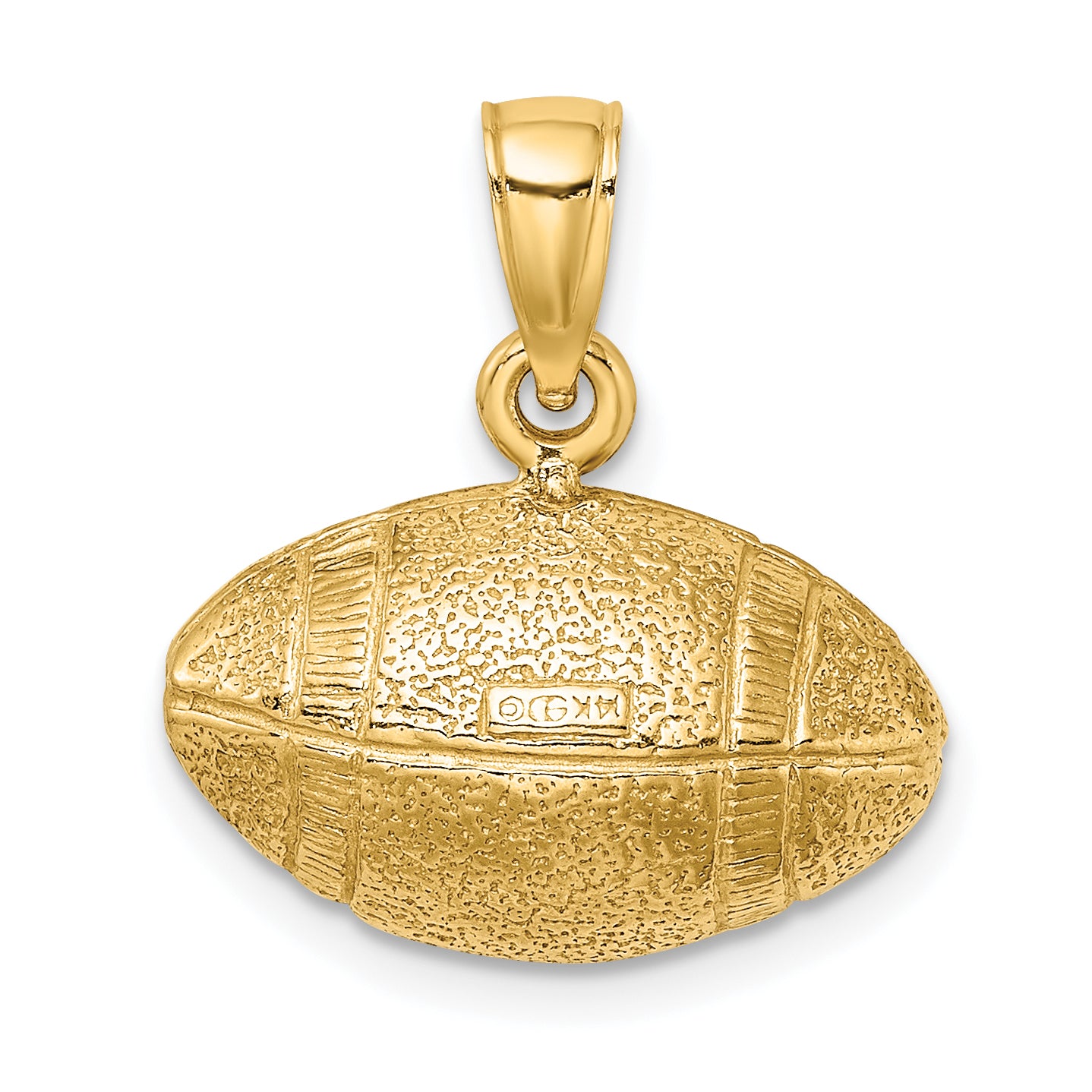 14K Polished 3-D Football Charm