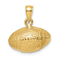 14K Polished 3-D Football Charm