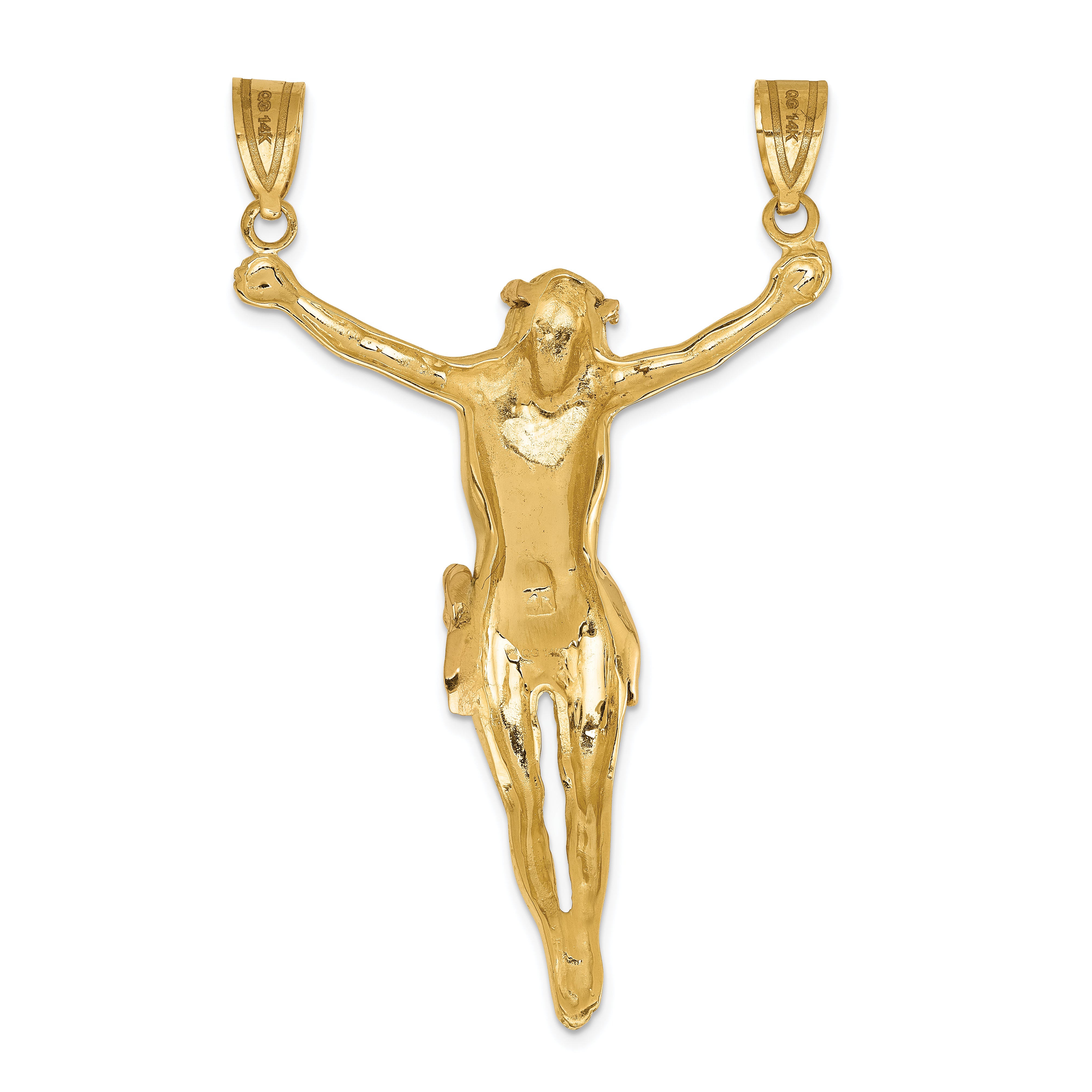 14K Two-Tone Gold Corpus Pendant with Elegant 61mm Design