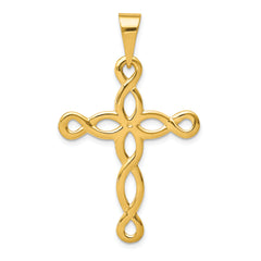 14k Polished Cross Pendant