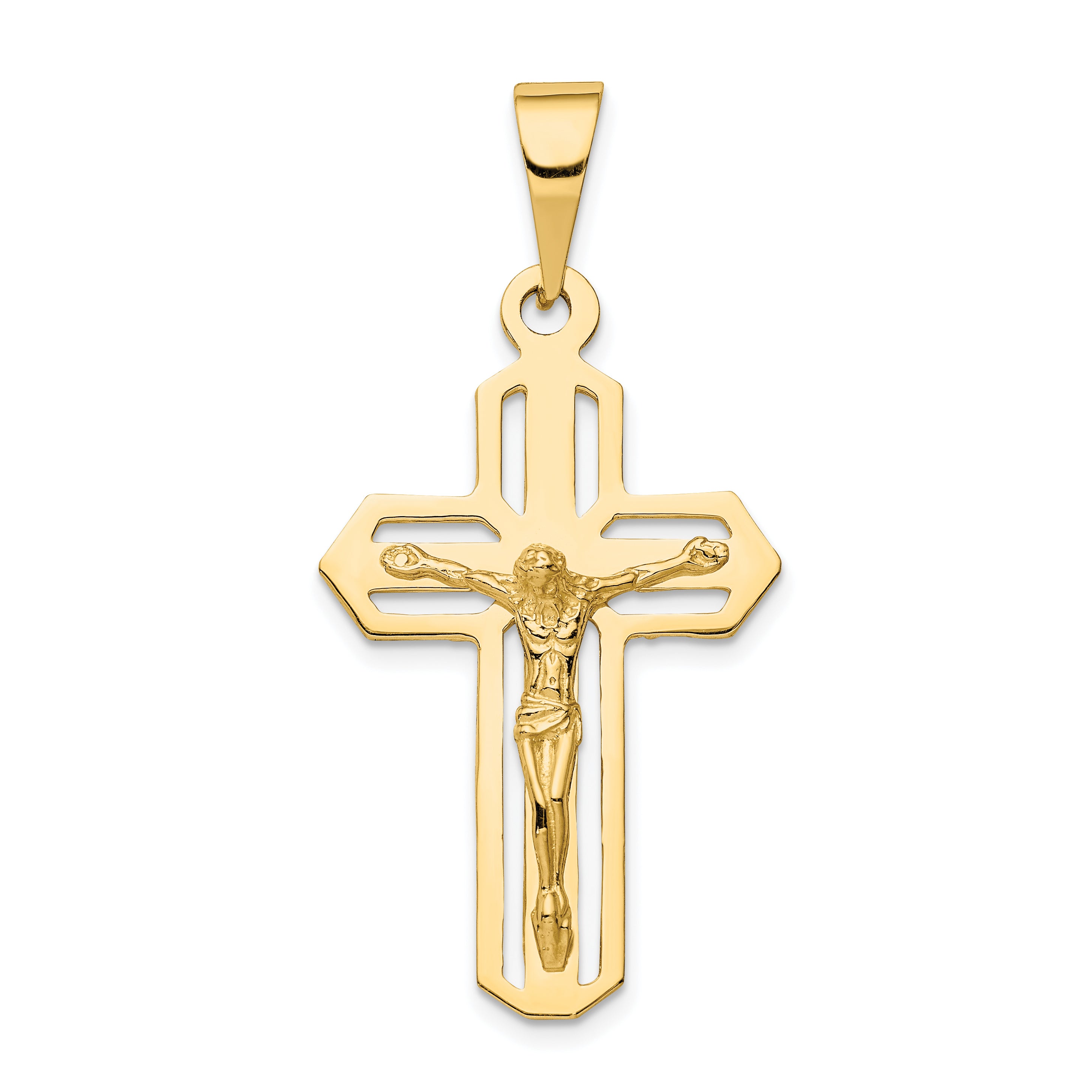 14k Polished Crucifix Pendant