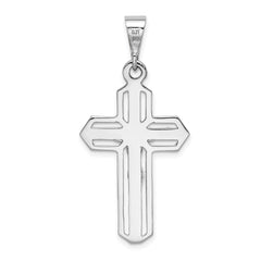 14k White Gold Crucifix Pendant