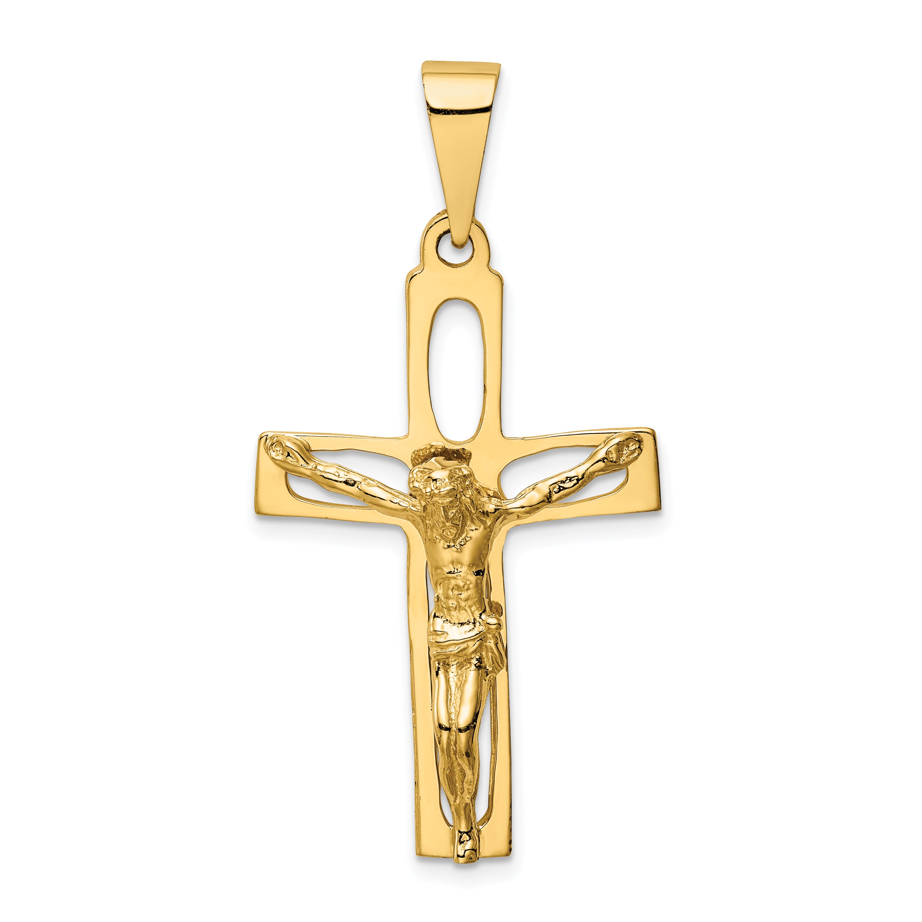 14k Polished Crucifix Pendant