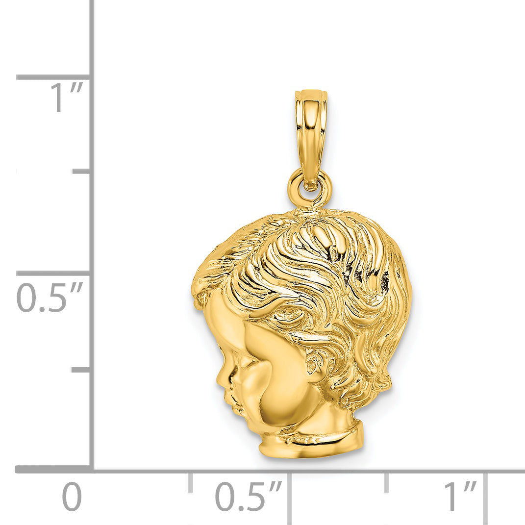 14k Boy Head Charm