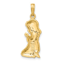 14k Praying Girl Pendant