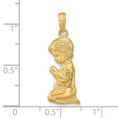 14k Praying Boy Pendant