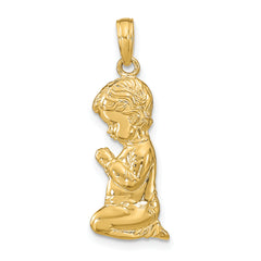 14k Praying Boy Pendant