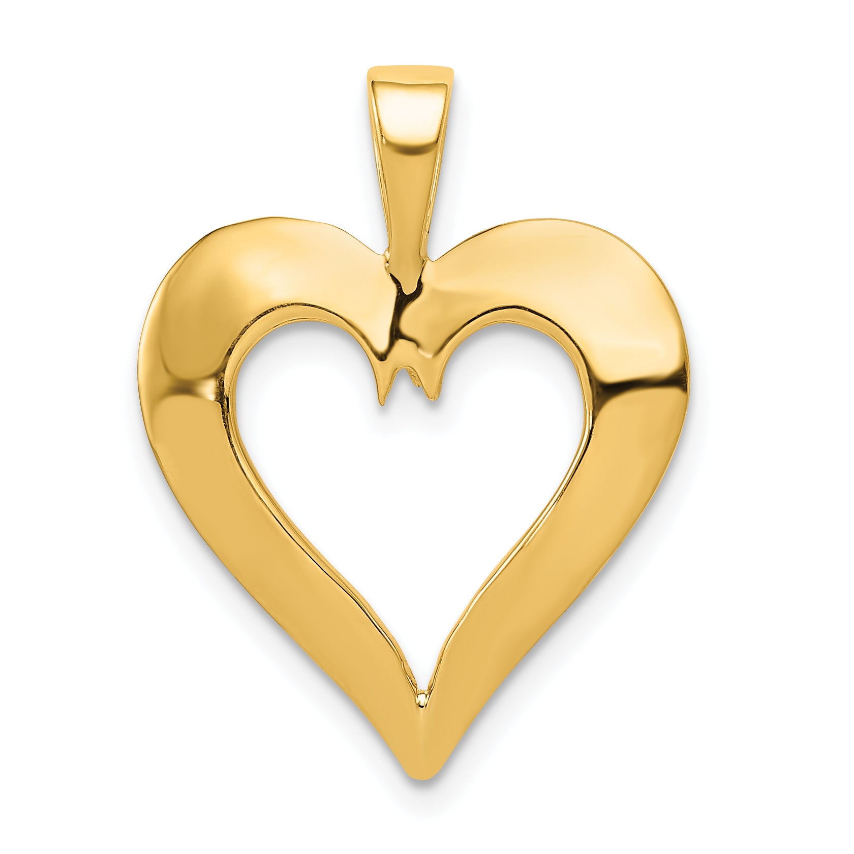 14K Polished Heart Pendant