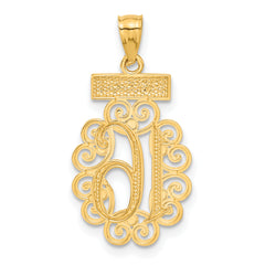 14k w/Rhodium Filigree SWEET 16 Pendant