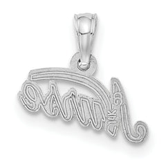 14K White Gold Nurse Pendant