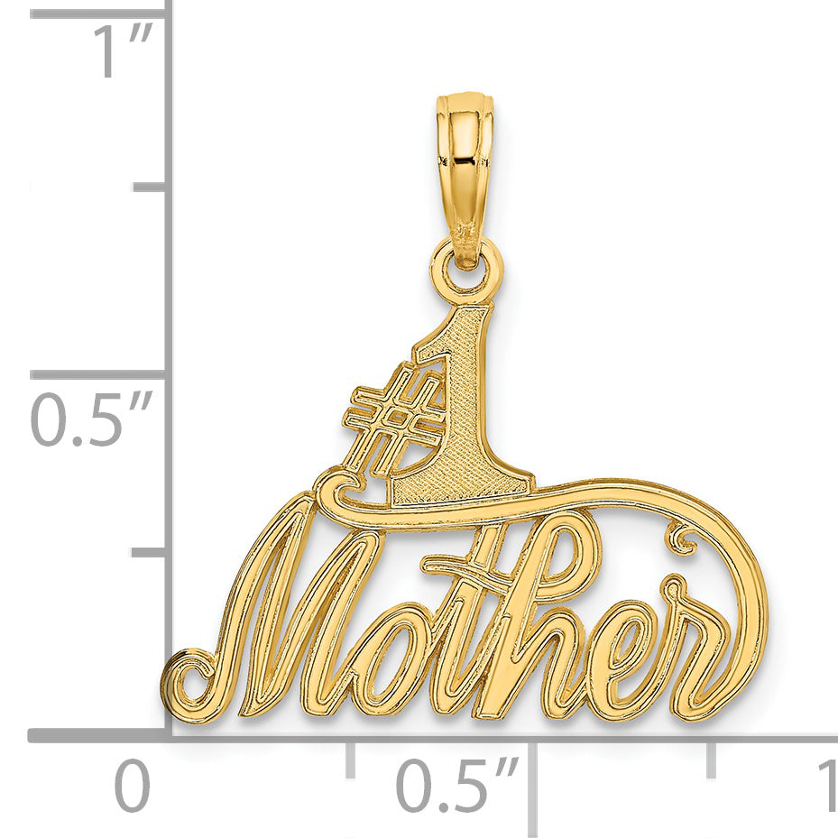 14k #1 MOTHER Charm