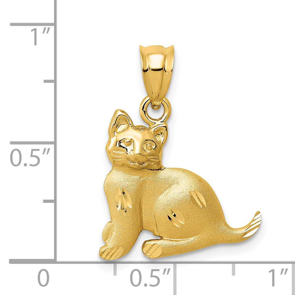 14k Cat Charm