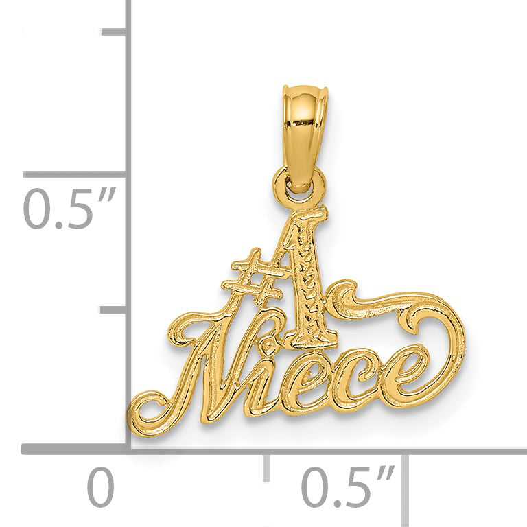 14k #1 NIECE Charm