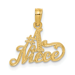 14k #1 NIECE Charm