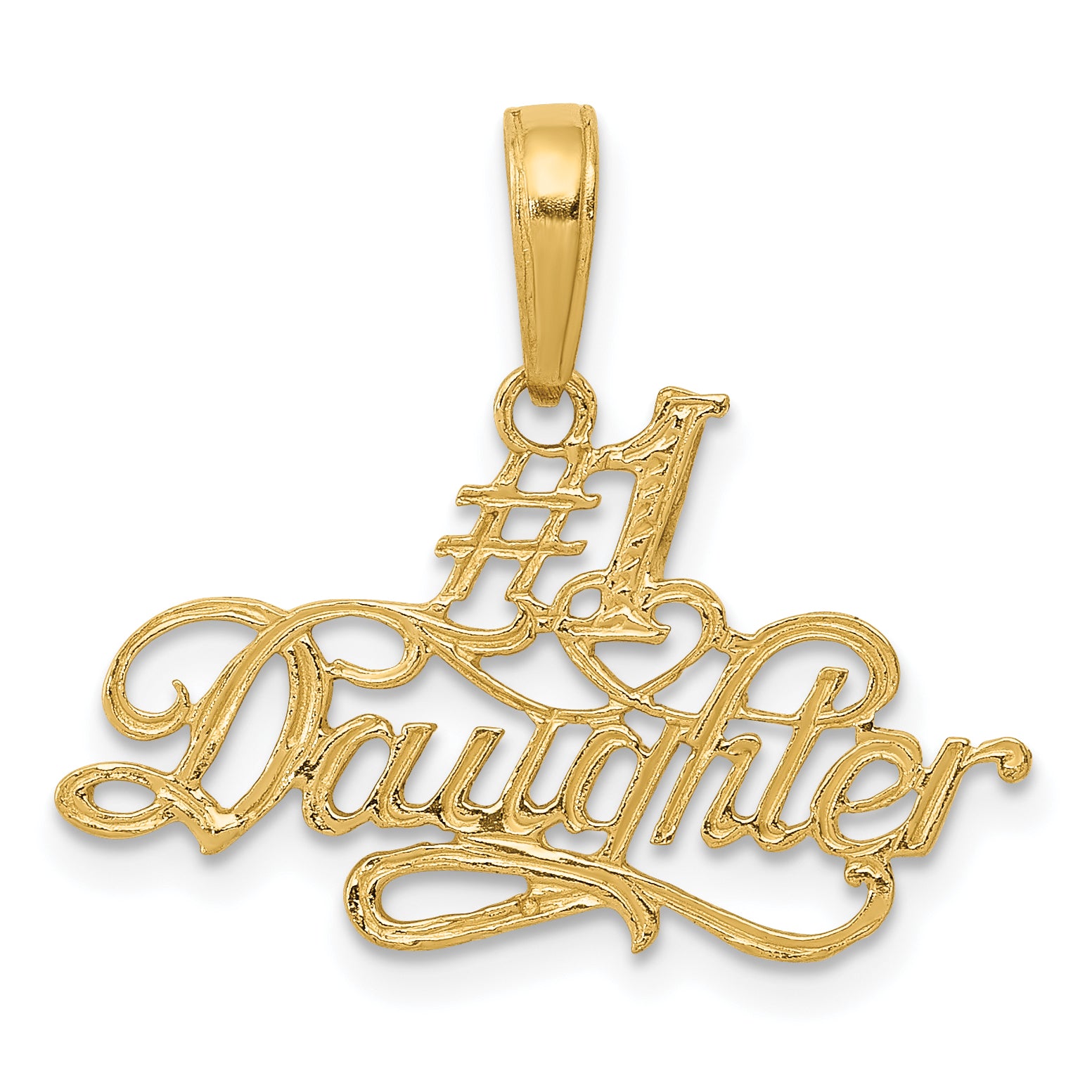 14k #1 DAUGHTER Pendant