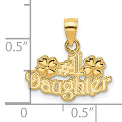 14k #1 DAUGHTER with Flowers Charm