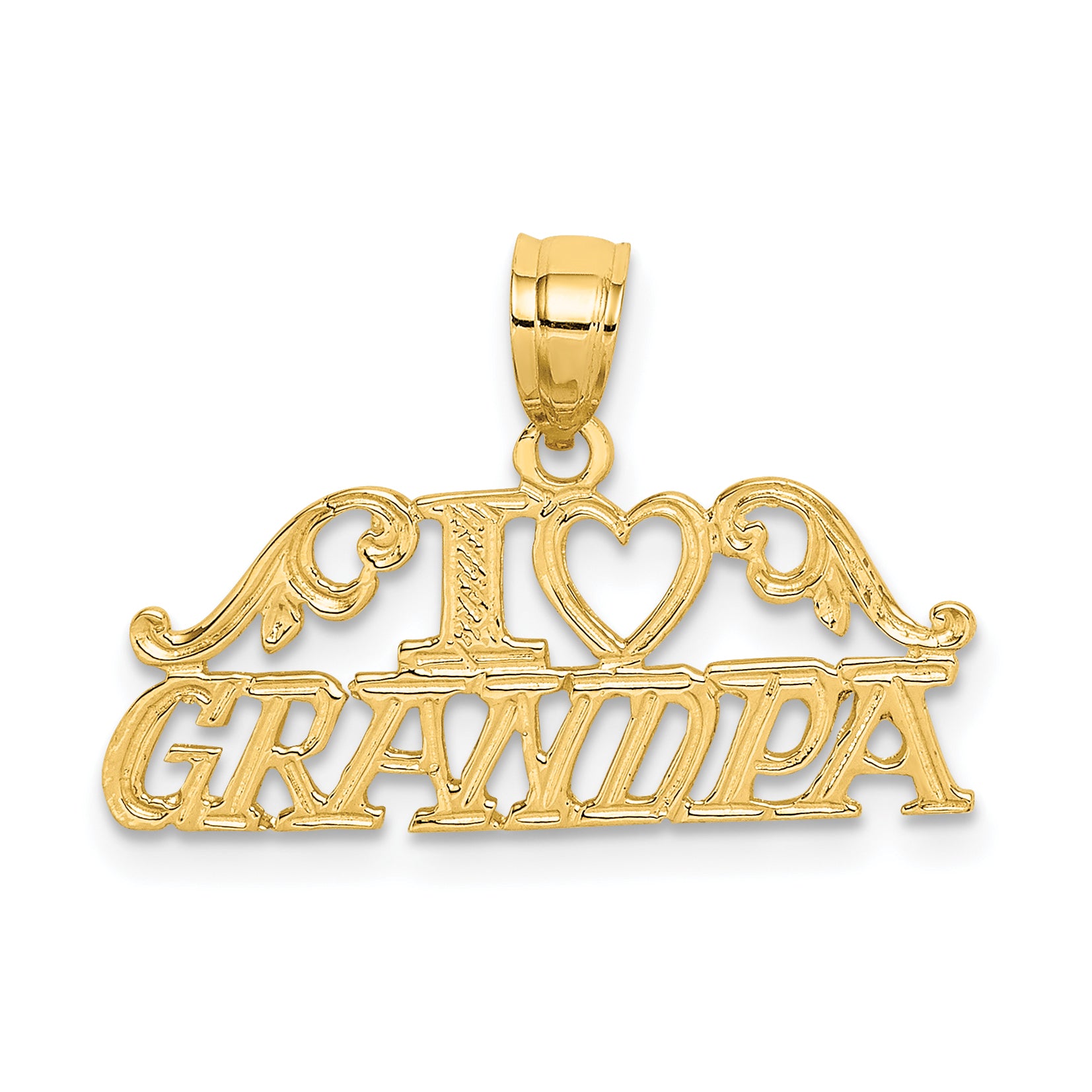 14k I HEART GRANDPA Charm