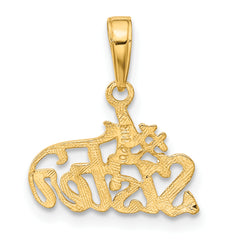 14k #1 SISTER Pendant