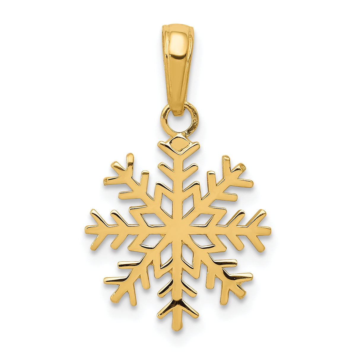 14k Snowflake Pendant