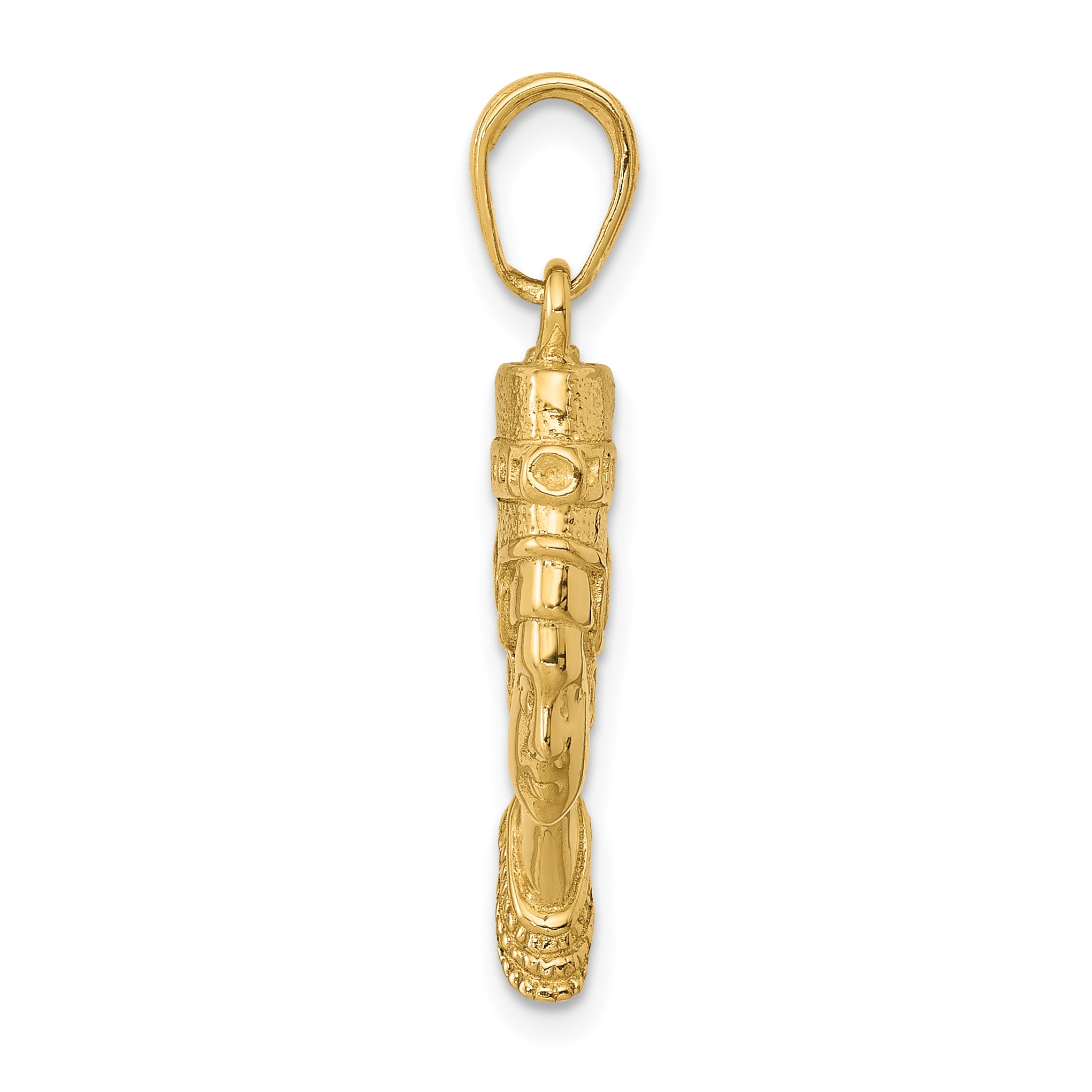 14K Gold 3D Nefertiti Pendant Solid Casted, Elegant Themed Design