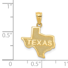 14k State of TEXAS Map Pendant