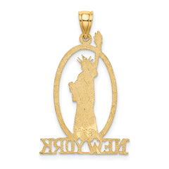 14k Cut-out NEW YORK w/Statue of Liberty Charm