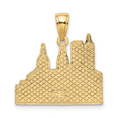 14k Cut-out New York Skyline with Taxi Charm