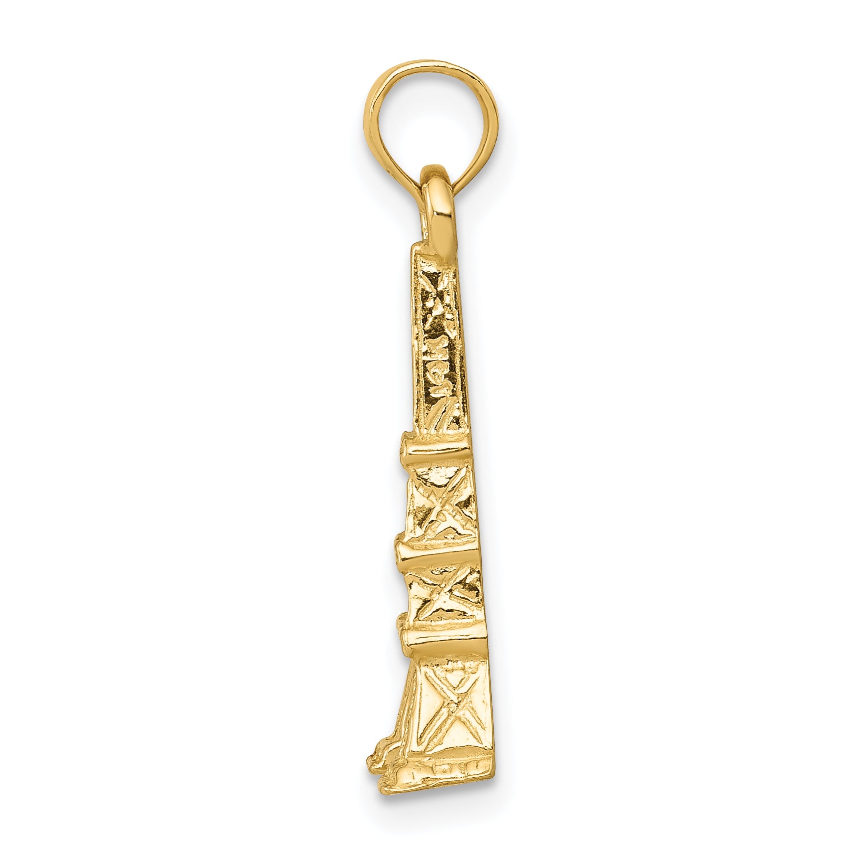 14K Gold Eiffel Tower Pendant  Solid Cast, Elegant Design, Gift-Ready