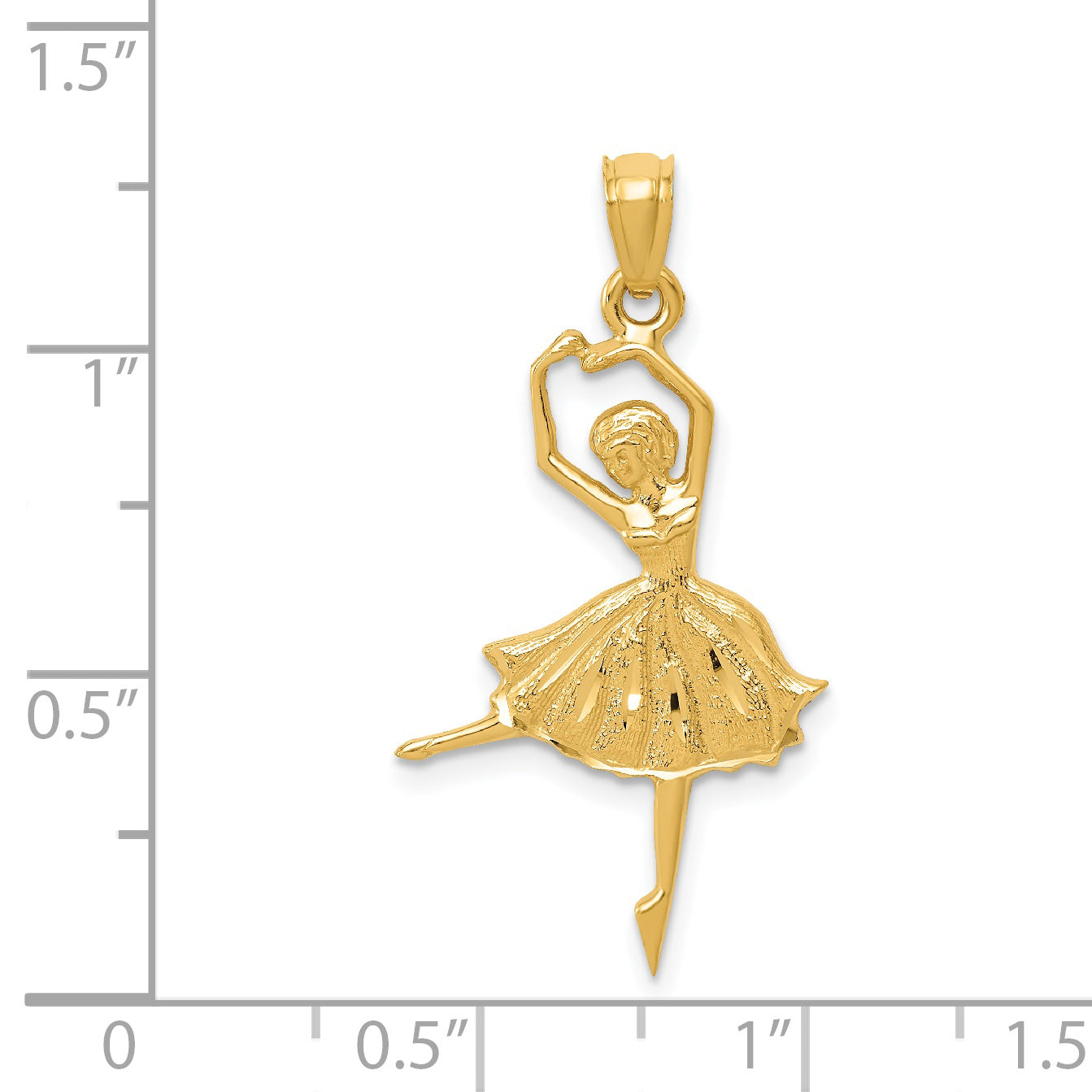 14k Dancing Ballerina Pendant