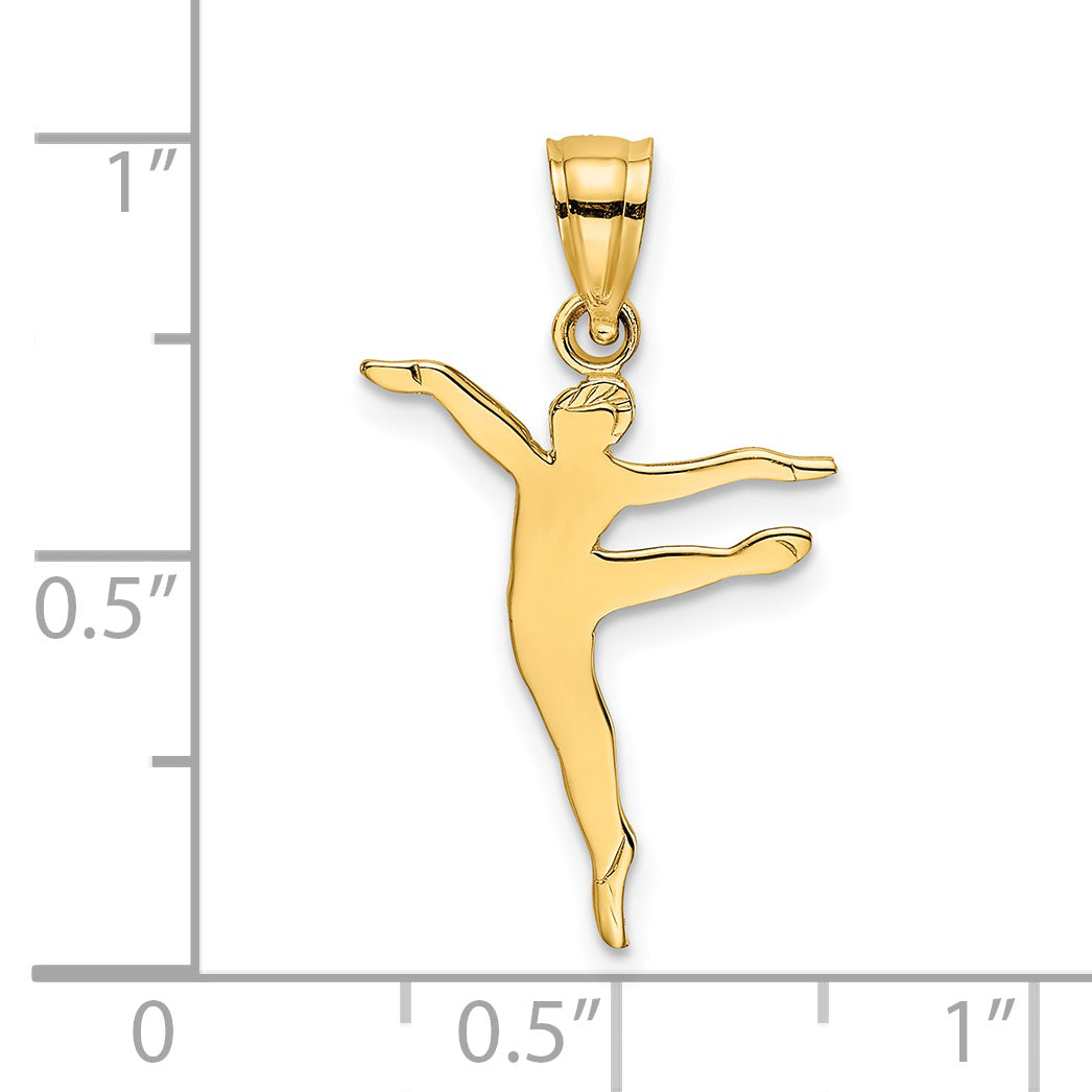 14k Polished Dancer Charm